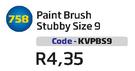 Paint Brush Stubby Size 9(KVPBS9)-Each