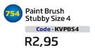 Paint Brush Stubby Size 4(KVPBS4)-Each