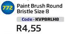 Paint Brush Round Bristle Size 8(KVPBRLH8)-Each