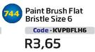 Paint Brush Flat Bristle Size 6(KVPBFLH6)-Each