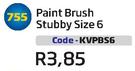 Paint Brush Stubby Size 6(KVPBS6)-Each