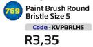Paint Brush Round Bristle Size 5(KVPBRLH5)-Each