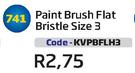 Paint Brush Flat Bristle Size 3(KVPBFLH3)-Each