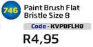 Paint Brush Flat Bristle Size 8(KVPBFLH8)-Each