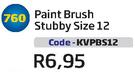Paint Brush Stubby Size 12(KVPBS12)-Each