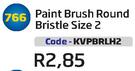 Paint Brush Round Bristle Size 2(KVPBRLH2)-Each