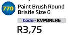 Paint Brush Round Bristle Size 6(KVPBRLH6)-Each