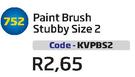 Paint Brush Stubby Size 2(KVPBS2)-Each
