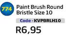 Paint Brush Round Bristle Size 10(KVPBRLH10)-Each