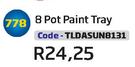 8 Pot Paint Tray(TLDASUN8131)-Each