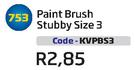 Paint Brush Stubby Size 3(KVPBS3)-Each