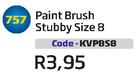 Paint Brush Stubby Size 8(KVPBS8)-Each