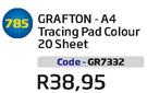 Grafton-A4 Tracing Pad Colour 20 Sheet GR7332