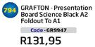 Grafton-Presentation Board Science Black A2 Foldout To A1 GR9947