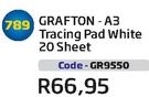 Grafton-A3 Tracing Pad White 20 Sheet GR9550