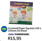 Gummed Paper Squares 145x145mm 20 Sheet TLDBPAP3000
