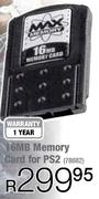Max 16 MB Memory Card For PS2