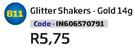 Glitters Shakers-Gold(IN606570791)-14g Each