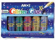 AMOS-Jumbo Glitter Glue 5x120ml(TLDMS0902120)-Each