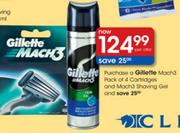 Gillette Mach3 Pack of 4 Cartridges and Mach3 Shaving Gel