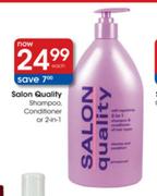 Salon Quality Shampoo, Conditioner or 2-in-1-each