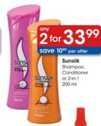 Any 2 Sunsilk Shampoo, Conditioner or 2-in-1-200ml