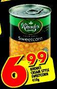 Rhodes Cream Style Sweetcorn-410g