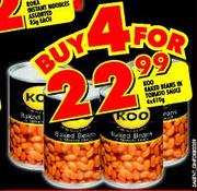 Koo Baked Beans In Tomato Sauce-4 x 410g