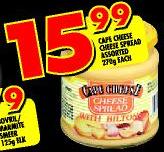 Cape Cheese Cheese Spread Assorted-270g Each