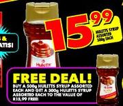 Huletts Syrup Assorted-500g Each + Free 300g Huletts Syrup