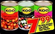 Koo Mixed Vegetables 410g/Sweet & Spicy/Hot/Vegetable Curry 420g-Each