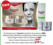  Eucerin Hyaluron Filler Day Or Night Cream-50ml Each 