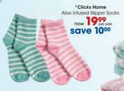 Clicks Home Aloe Infused Slipper Socks-Per Pair