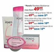 Pond's Daily Lotion-50gm. Day Lotion-75ml Or Night Treatment-50gm Each