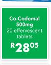 Co-Codomal 500mg-20 Effervescent Tabs