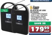 Bauer Black/Blue USB/SD Radio-MW1178 Each