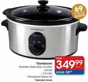 Kambrook Stainless Steel Slow Cooker KSC450-4.5L Each