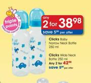Clicks Baby Narrow Neck Bottle-2x250ml