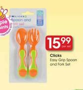 Clicks Easy Grip Spoon And Fork Set-Per Set