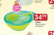 Clicks Weaning Bowl With Spoon-Per Set