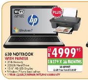 HP 630 Notebook with Printer