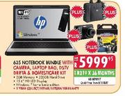 HP 635 Notebook Bundle with Camera, Laptop Bag, DSTV Drifta & Domesticare Kit
