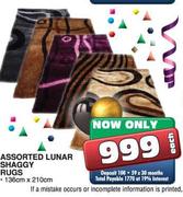 Assorted Lunar Shaggy Rugs-136cmx210cm