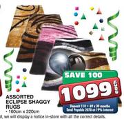 Assorted Eclipse Shaggy Rugs-160cmx220cm