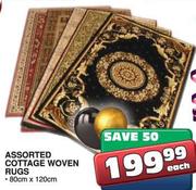 Assorted Cottage Woven Rugs-80cmx120cm