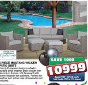 5 Piece Mustang Wicker Patio Suite