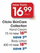 Clicks Skin Care Collection Hand Cream-75ml Each
