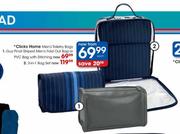 Clicks Home Men's Toiletry Bags Guy Pinot Striped Men's Fold Out Bag Or PVC Bag With Stitching