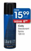 Coty Deodorant Spray-120ml