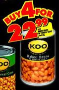 Koo Baked Beans in Tomato Sauce-4x410gm